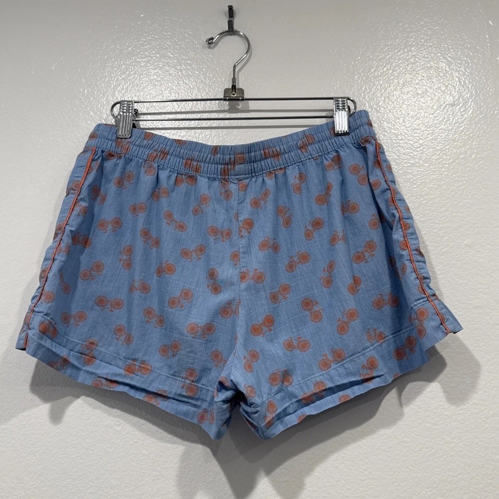 GapBody Pajama Shorts Womens Size Small Bicycle Print Drawstring Cotton - Picture 3 of 7
